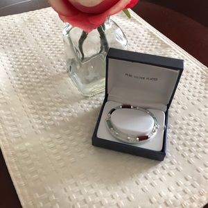 Silver plated bracelet.